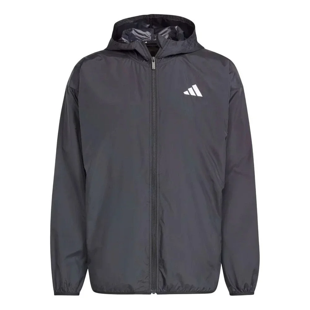 Adidas Essentials Big Logo Mesh Lined Windbreaker Jacket Adult Small Black White